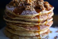 Churro Pancakes with Sweet Potato Chip Streusel