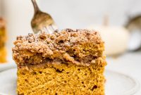 Pumpkin Coffee Cake Recipe with Spiced Streusel Topping