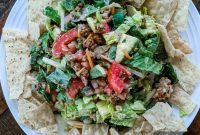 Crispy Chicken Taco Salad with Zesty Lime Dressing