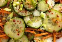Crisp Asian Cucumber & Carrot Salad Recipe (Viral Favorite)