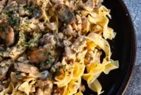 Low-Fat Turkey Stroganoff with Mushroom Sauce