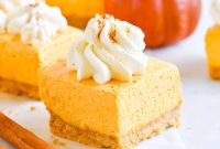 No-Bake Pumpkin Cheesecake Bars — Creamy Autumn Dessert