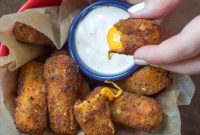 Crispy Buffalo Ranch Mozzarella Sticks With Spicy Dipping Sauce