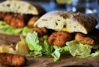 Crispy Homemade Fish Finger Sandwich with Pickled Banana Peppers