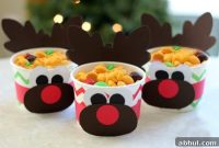 Rudolph Snack Cups with Free Printable Template
