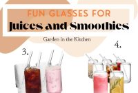 Festive Glasses for Serving Juices and Smoothies