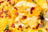 Cheesy Loaded Mashed Potato Casserole Recipe for Holiday Potlucks