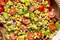 Summer Avocado and Corn Salad with Lime Vinaigrette