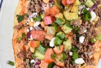 Layered Hummus with Spiced Ground Beef and Fresh Veggies