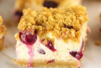 Blueberry Cheesecake Bars Recipe with Graham Cracker Crust