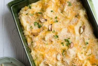 Cheesy Garlic Mashed Potato Casserole Recipe for Family Dinner