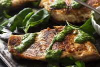 Crispy Seared Salmon with Vibrant Herb Green Sauce