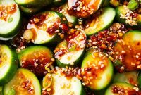 Zesty Asian Cucumber Salad with Chili and Sesame