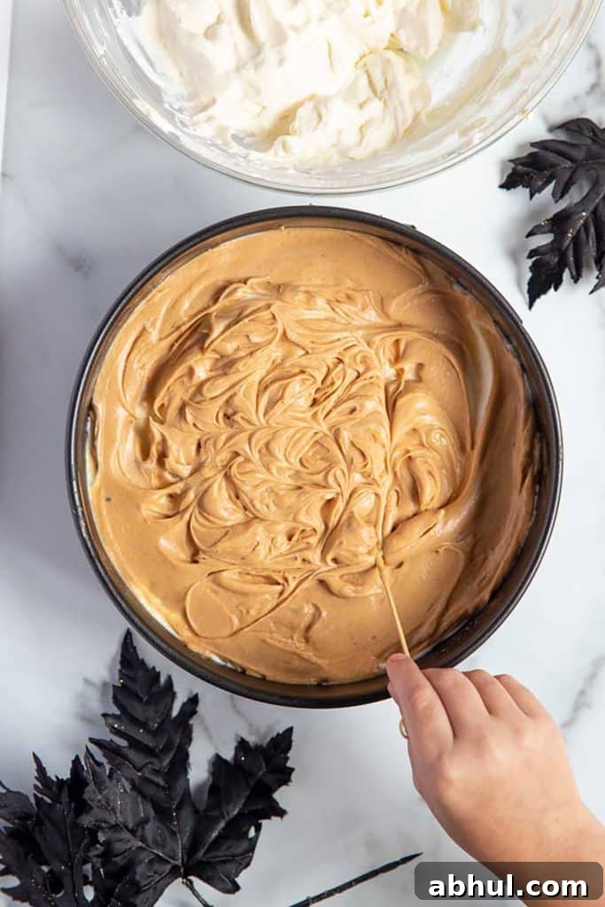 pumpkin caramel cheesecake layer