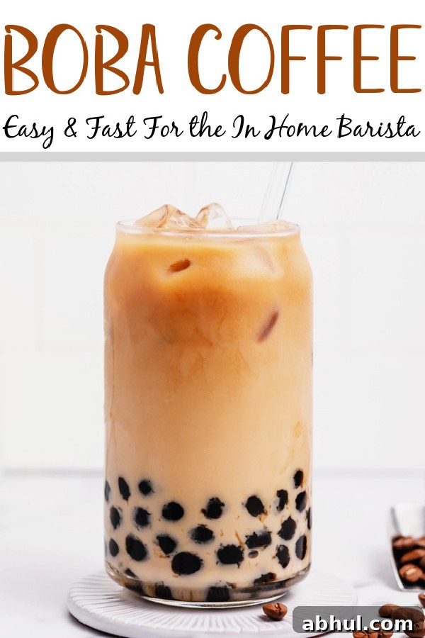 Boba coffee is naturally gluten free and can easily be dairy free as well. It uses only four ingredients to create a refreshing, visually appealing drink easily and quickly. Making your own bubble coffee at home saves you money and this versatile recipe can be tuned to your personal taste and hits the spot anytime from breakfast into the evening. #bobacoffee #bubblecoffee #glutenfreerecipes #dairyfreerecipes #glutenfreedairyfreerecipes #healthybreakfastrecipes