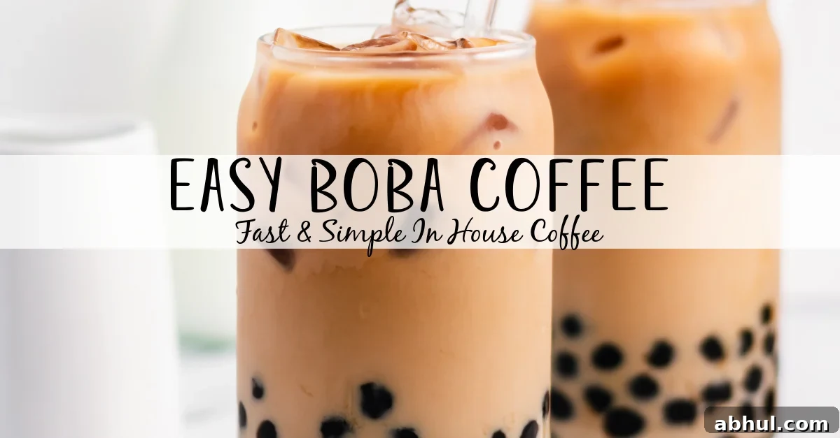 Boba coffee is naturally gluten free and can easily be dairy free as well. It uses only four ingredients to create a refreshing, visually appealing drink easily and quickly. Making your own bubble coffee at home saves you money and this versatile recipe can be tuned to your personal taste and hits the spot anytime from breakfast into the evening. #bobacoffee #bubblecoffee #glutenfreerecipes #dairyfreerecipes #glutenfreedairyfreerecipes #healthybreakfastrecipes