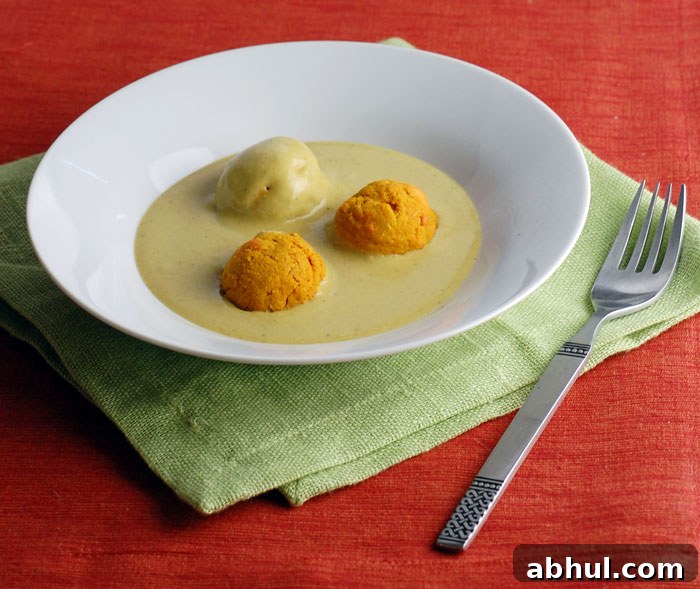 Vegan Carrot Koftas in Easy Blender Coconut Indian Sauce