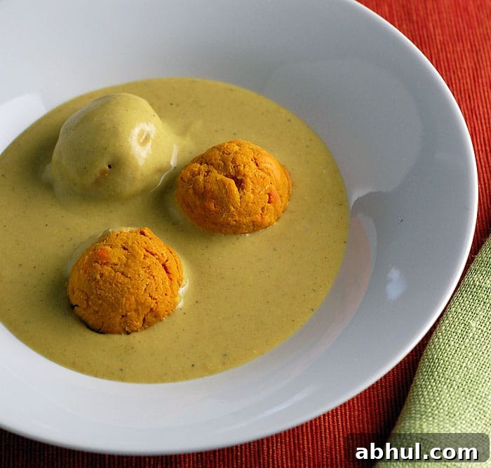 Vegan Carrot Koftas in Easy Blender Coconut Indian Sauce