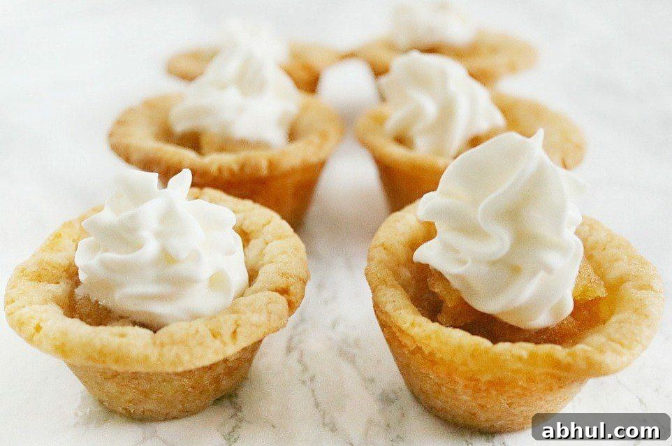 apple pie sugar cookie cups 