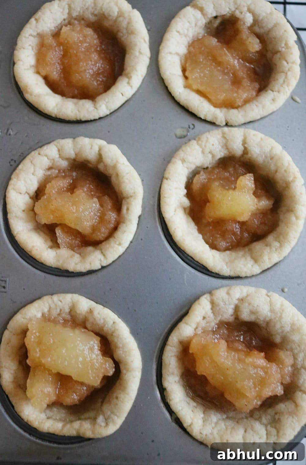 apple pie sugar cookie cups 