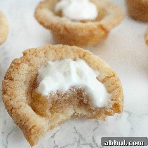 apple pie sugar cookie cups