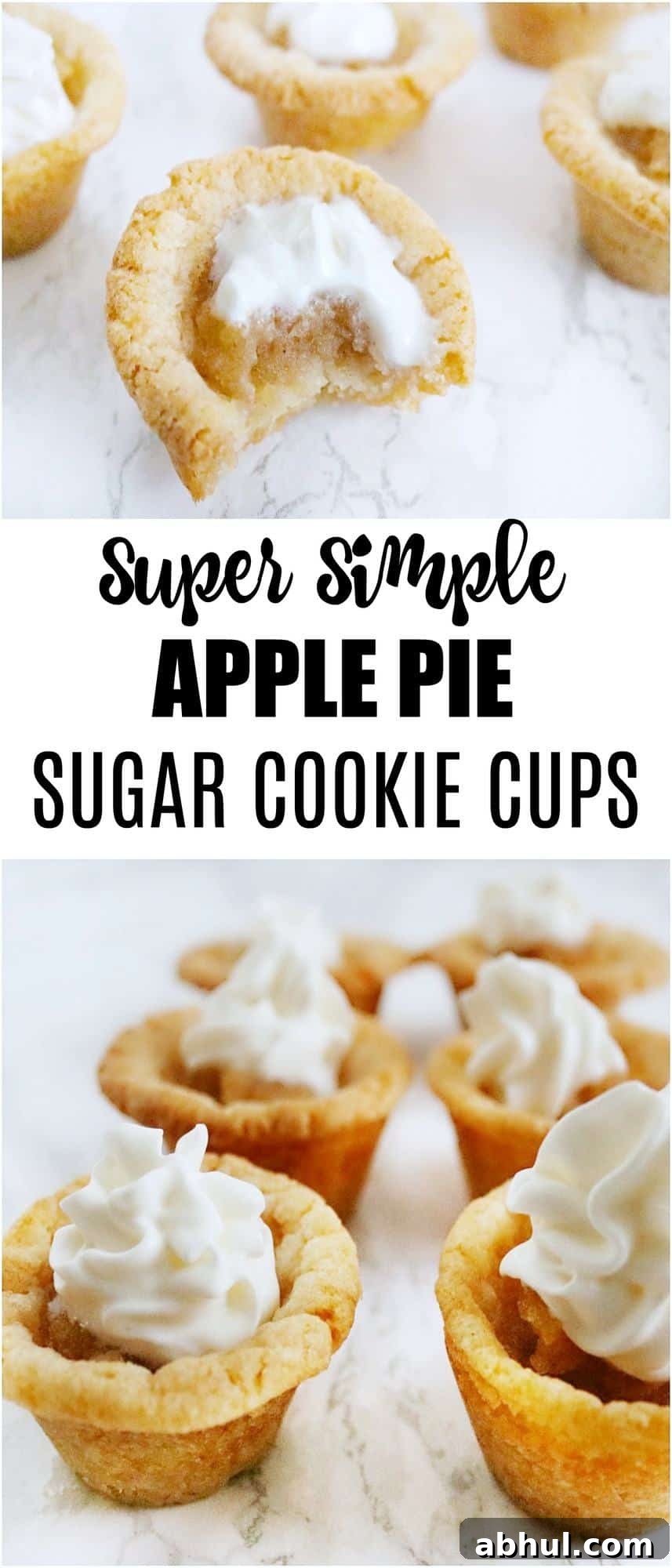 apple pie sugar cookie cups