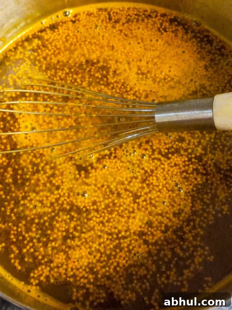 cooking the brine in a large pot