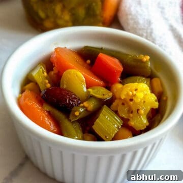 A close up of a bowl of Amish chow chow