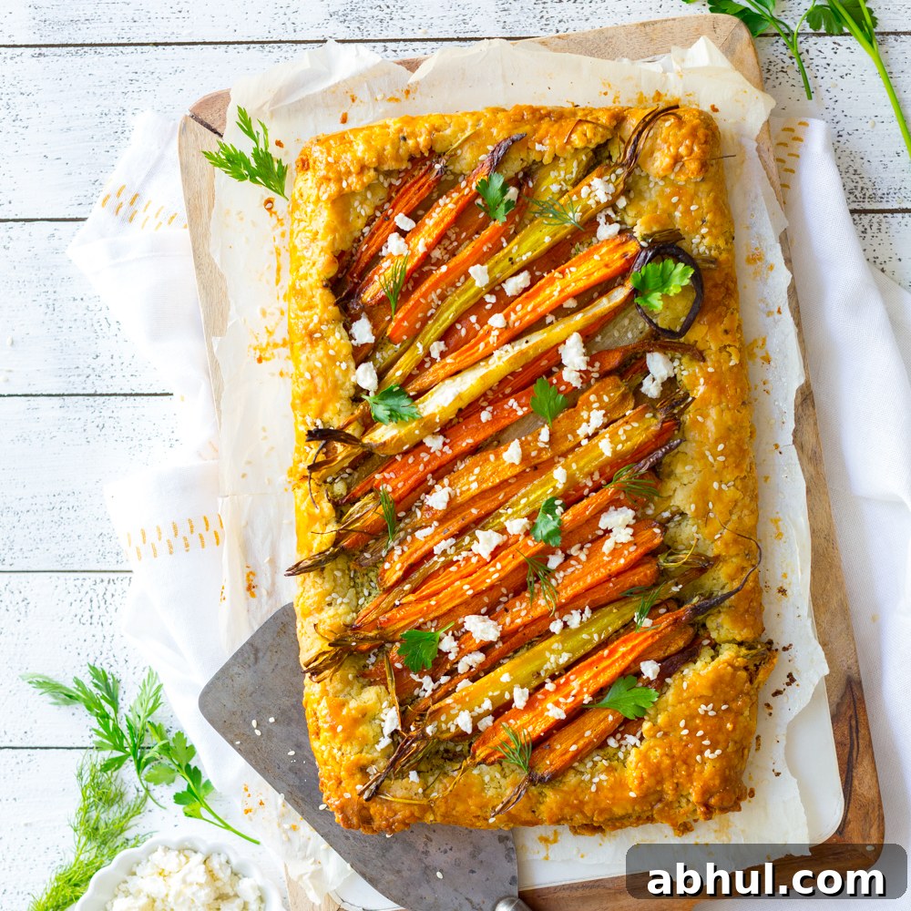 Roasted Carrot & Herby Feta Galette by Baking The Goods