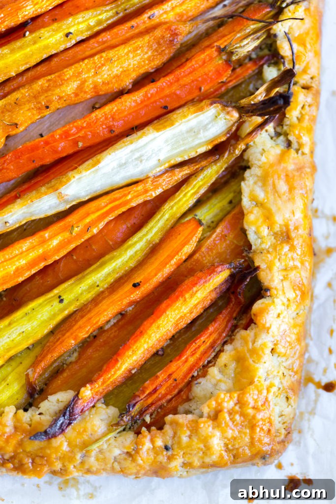 Savory Carrot & Feta Galette cooling