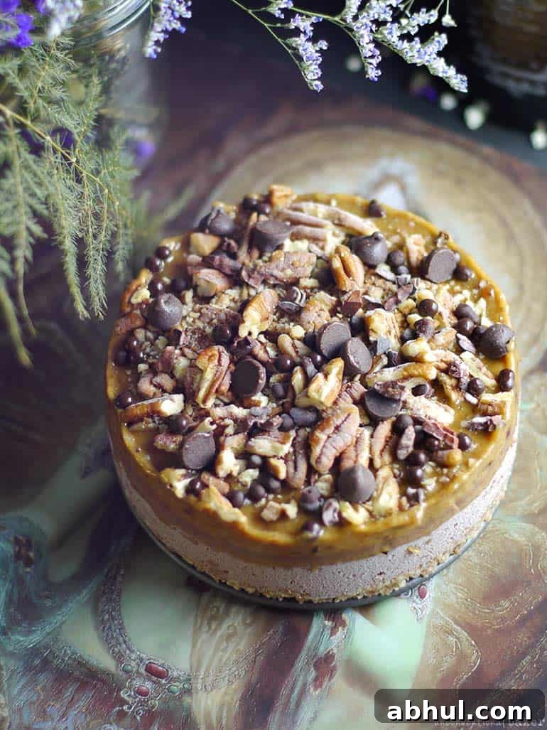 Raw Caramel Pecan Cheesecake (Free From: Gluten & Grains, Dairy, Refined Sugar)