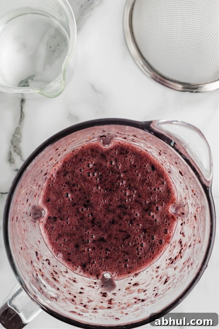 Refreshing Blueberry Lemonade Recipe with Fresh Citrus Twist 5 blueberries mixed in blender