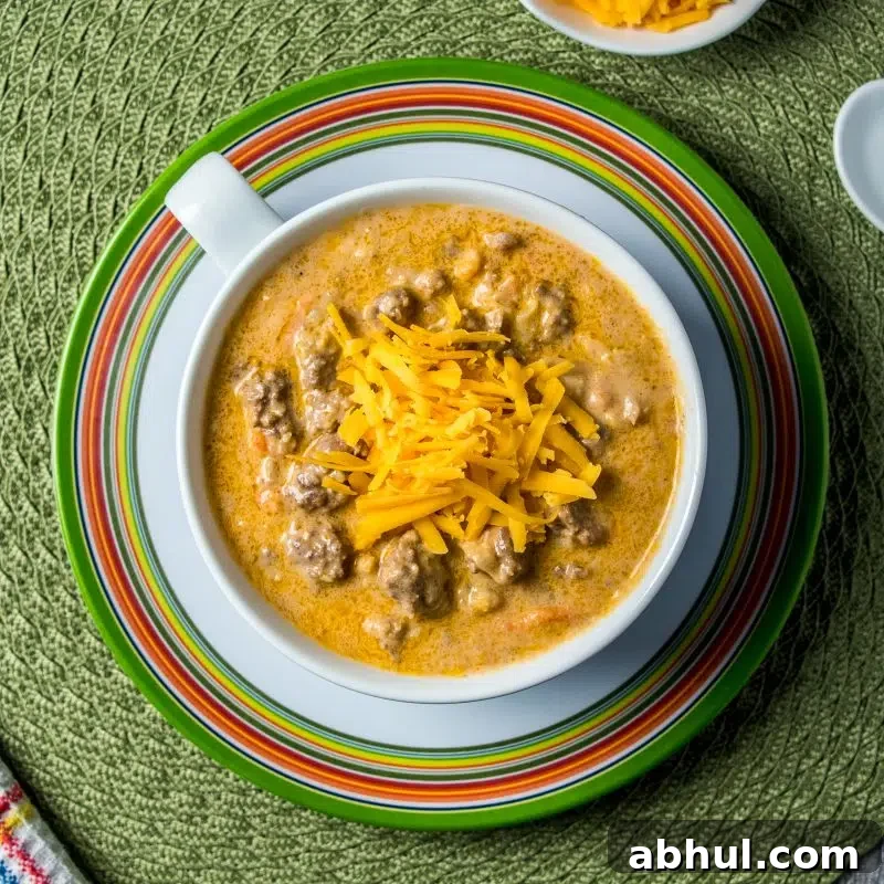 Keto Cheeseburger Soup