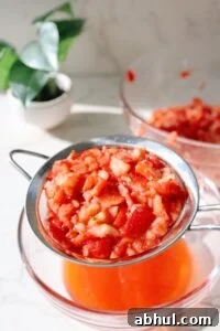 strain strawberries for pudding recipe