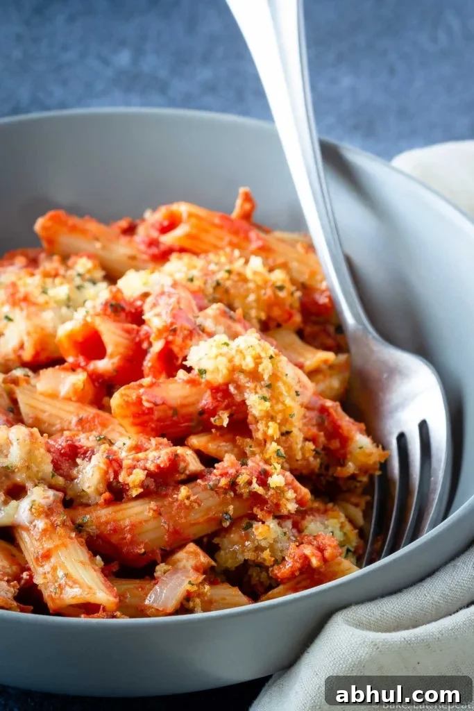 chicken parmesan baked pasta