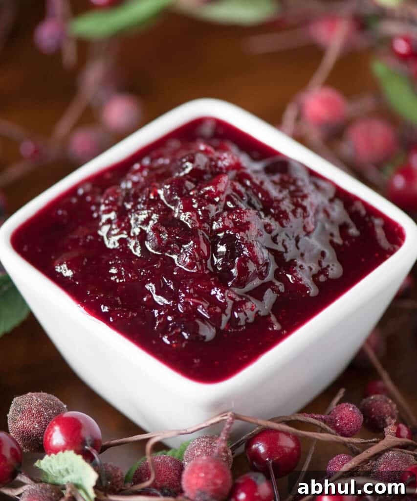 homemade fresh cranberry sauec