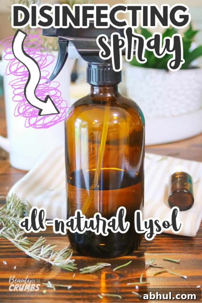 DIY effective lysol. Natural disinfecting spray that's antibacterial and antiviral
