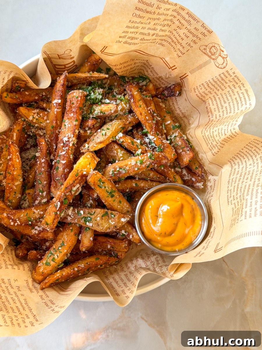 garlic parmesan french fries