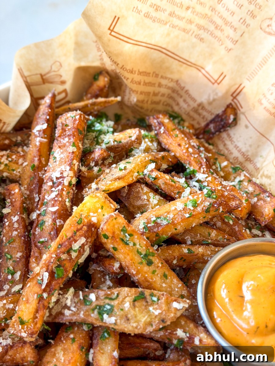 garlic parmesan french fries