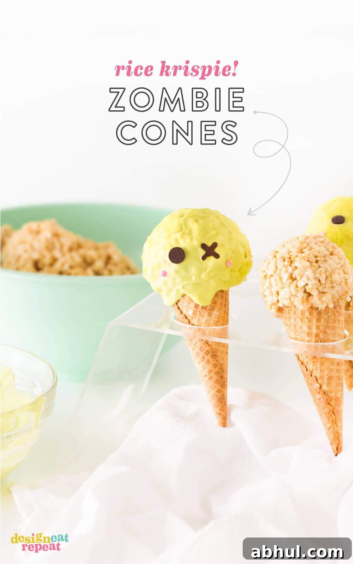 These would be easy for a fun Halloween party or at-home activity! Cute Halloween Rice Krispie Treats
