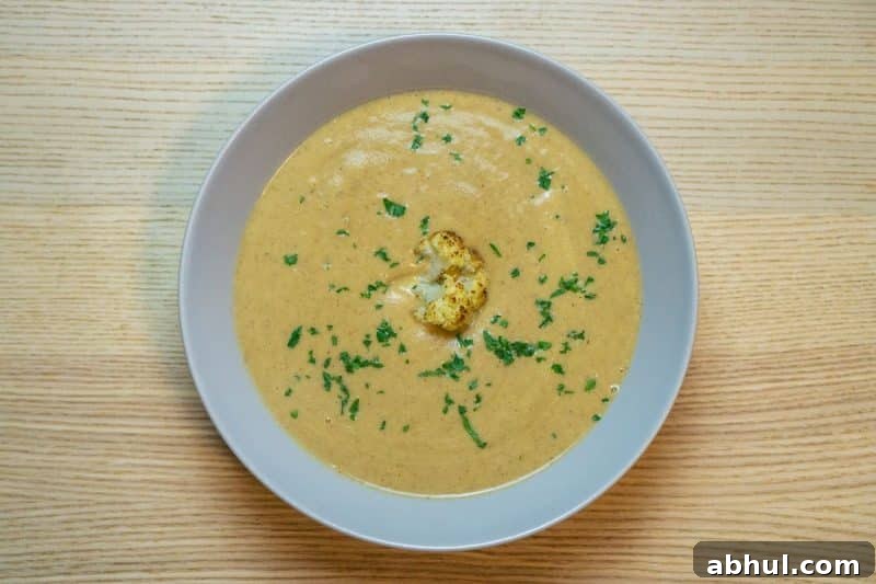 Cream-Free Vegan Roasted Cauliflower Soup Recipe 2 Roasted Cauliflower Soup Without Cream