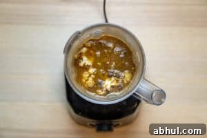 Cream-Free Vegan Roasted Cauliflower Soup Recipe 12 Pureeing the soup