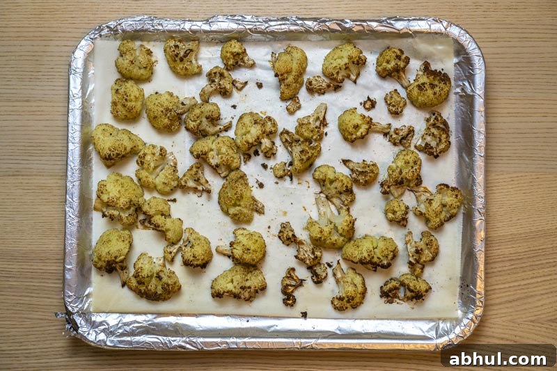 Cream-Free Vegan Roasted Cauliflower Soup Recipe 5 Roasting the cauliflower
