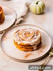 pumpkin pancakes cinnamon roll swirl