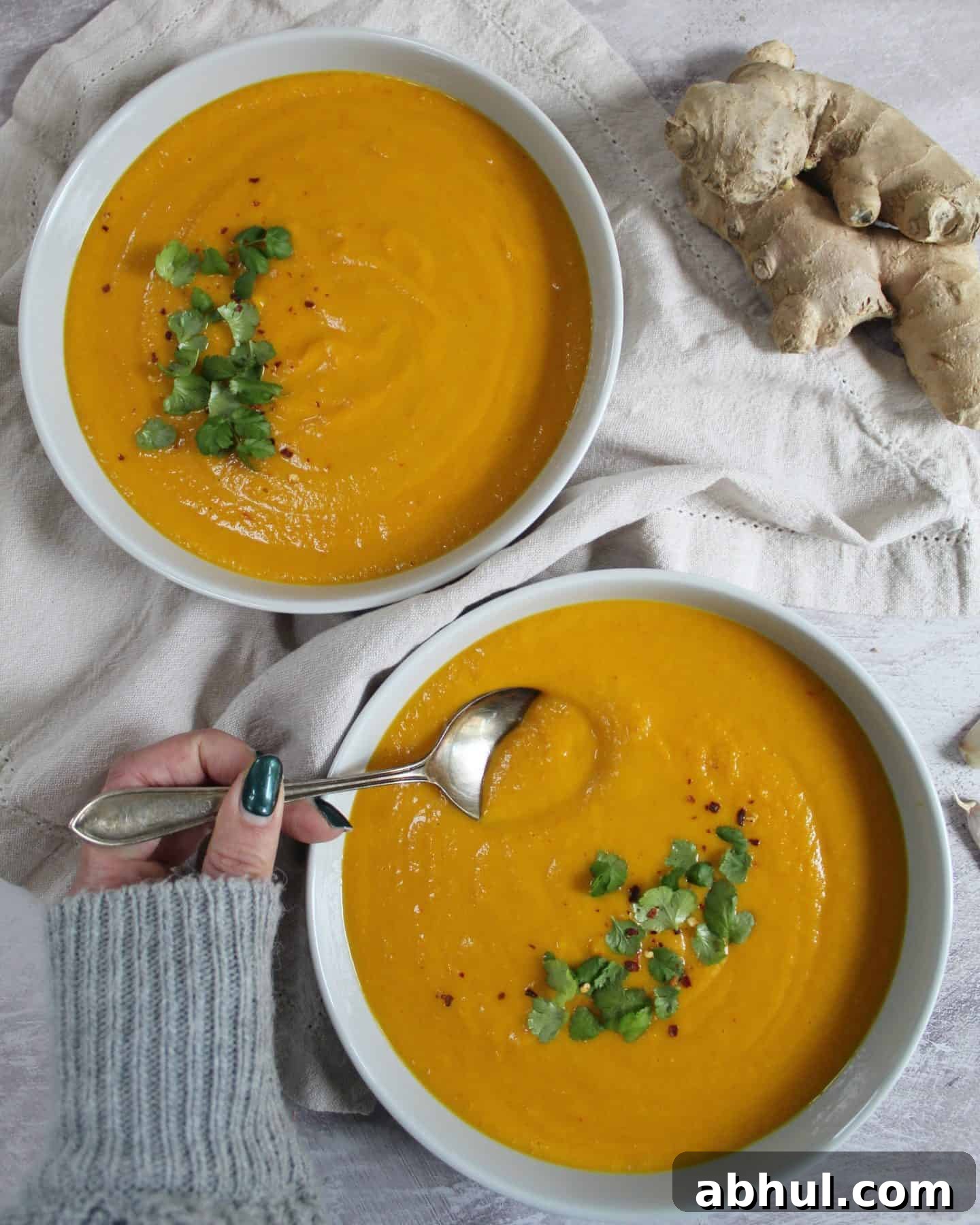 GLUTEN FREE CARROT AND GINGER SOUP DAIRY FREE VEGAN 85