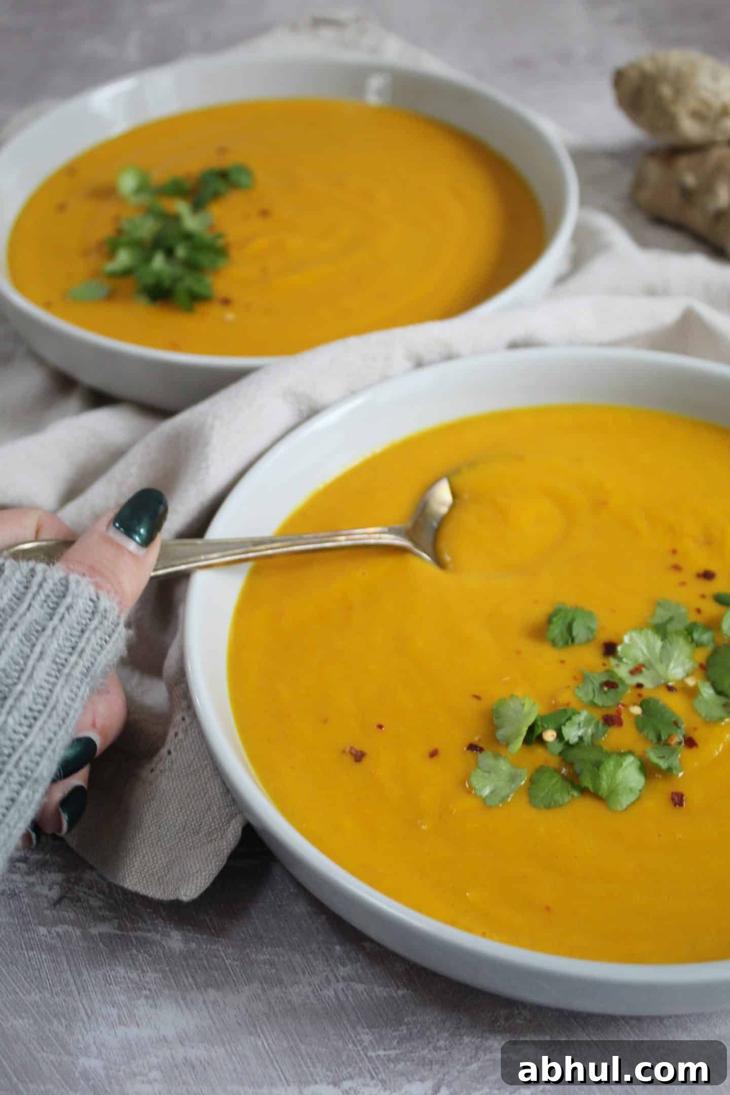 GLUTEN FREE CARROT AND GINGER SOUP DAIRY FREE VEGAN 