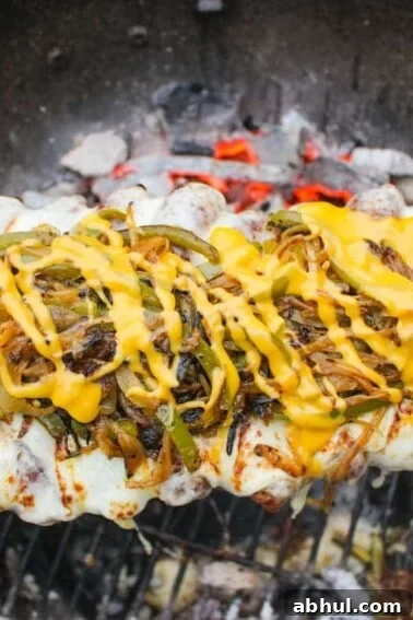 Philly Cheese Sausage Skewer