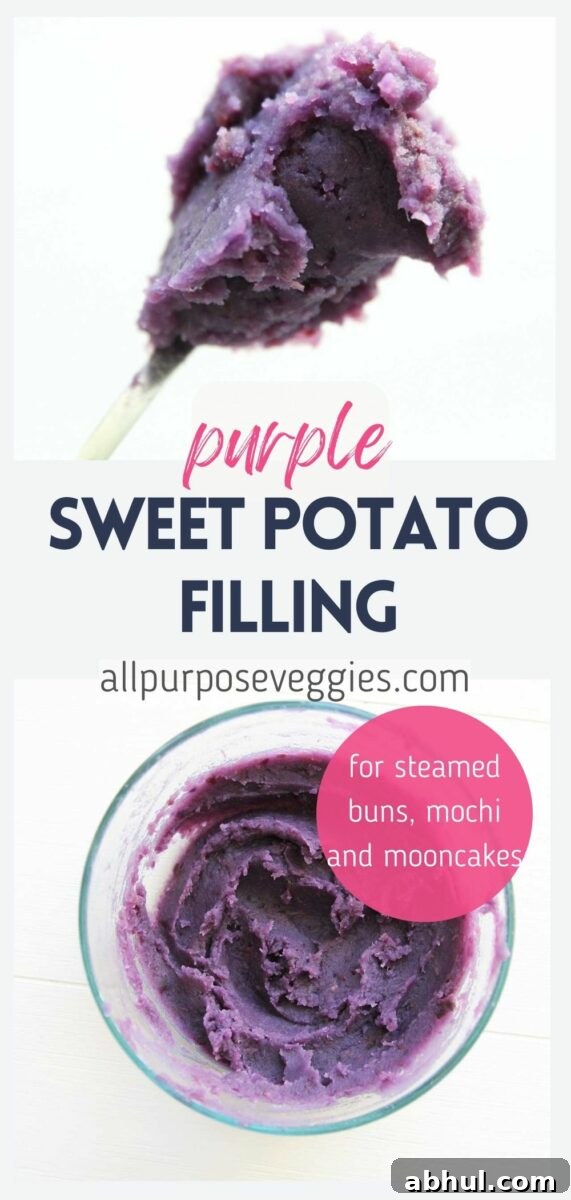 pin image - Purple Sweet Potato Filling for Mochi and Mooncakes