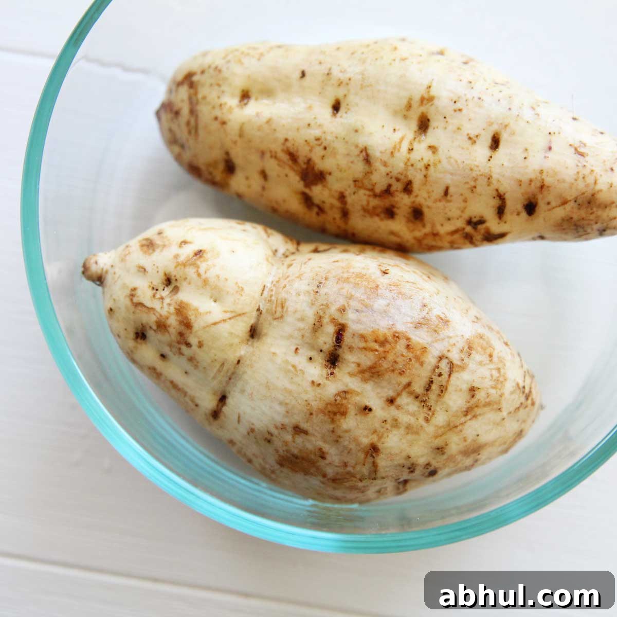 washing sweet potatoes