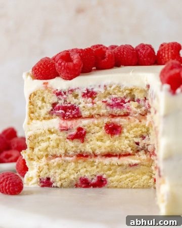Raspberry White Chocolate Layer Cake